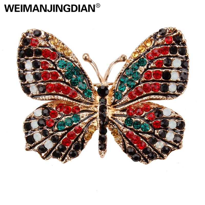 WEIMANJINGDIAN Multi-Color Pave Setting Crystal Rhinestones Butterfly Brooch Pins for Women in 12 Assorted Colors
WEIMANJINGDIAN Multi-Color Pave Setting Crystal Rhinestones Butterfly Brooch Pins for Women in 12 Assorted Colors