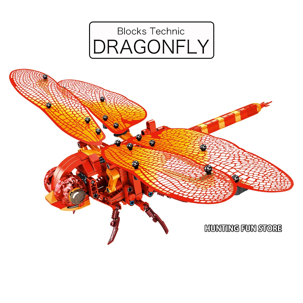 Compatible Technic Dragonfly Animals Flyable Set Sembo Technique Creative MOC Educational DIY Building Blocks Toys For Children
Compatible Technic Dragonfly Animals Flyable Set Sembo Technique Creative MOC Educational DIY Building Blocks Toys For Children