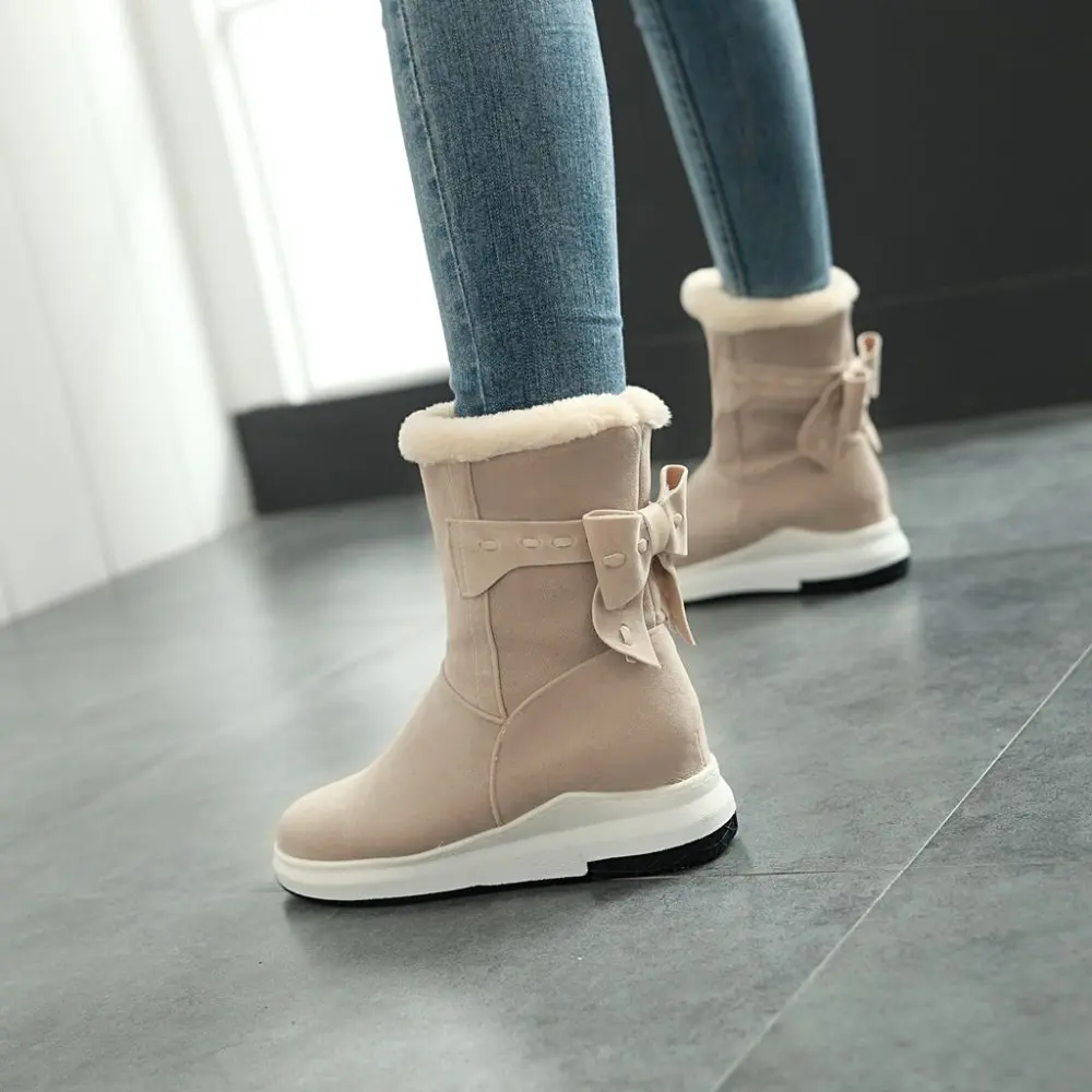 S.Romance Women Snow Boots Woman Winter Shoes Warm Plush Lining Mid Calf Butterfly Knot 2018 New 34-43 High Quality SB373
S.Romance Women Snow Boots Woman Winter Shoes Warm Plush Lining Mid Calf Butterfly Knot 2018 New 34-43 High Quality SB373