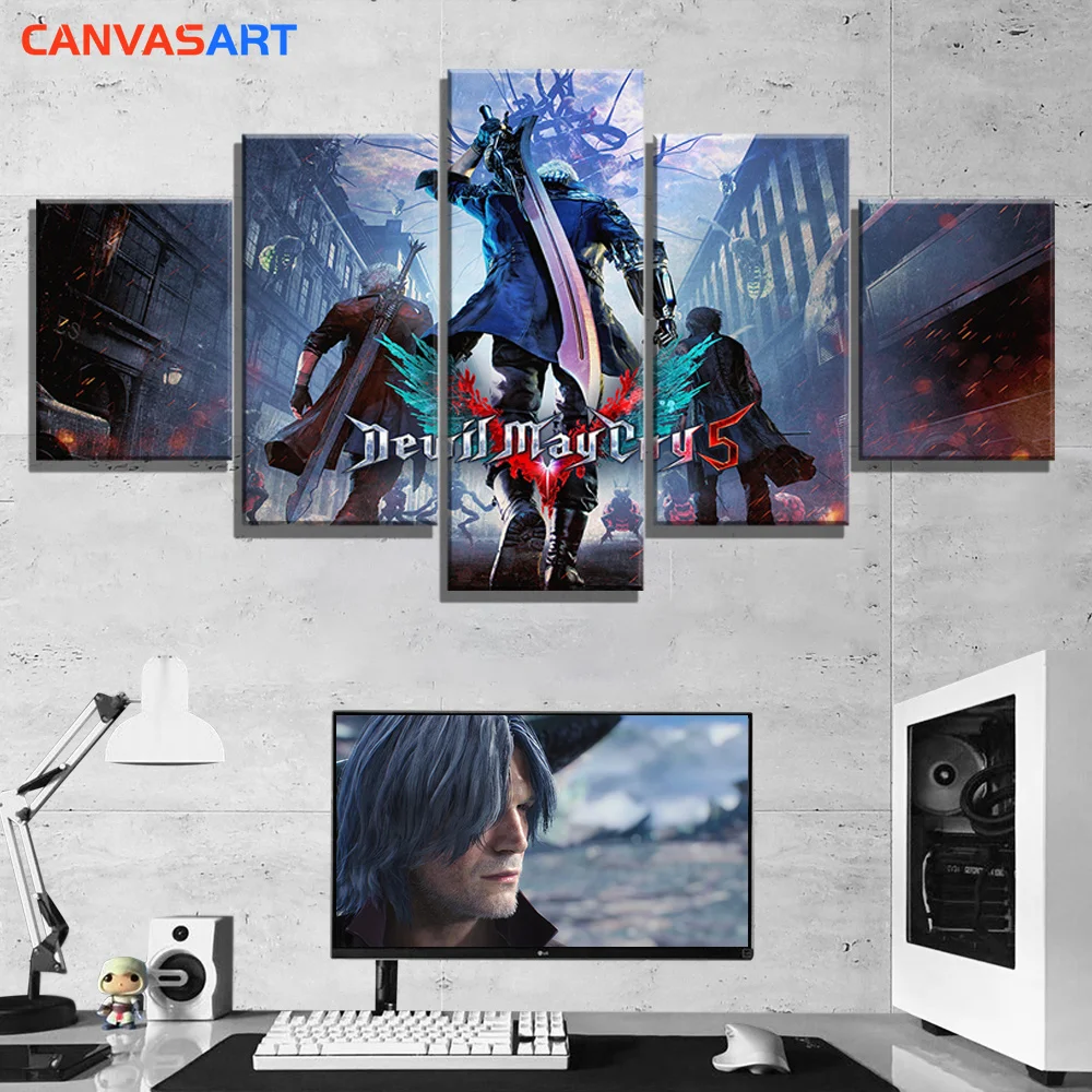 Canvas Art Video Games Devil May Cry 5 Poster Canvas Painting Print Nero Dante Vergil Game Role Art Picture Room Wall Decoration
Canvas Art Video Games Devil May Cry 5 Poster Canvas Painting Print Nero Dante Vergil Game Role Art Picture Room Wall Decoration
