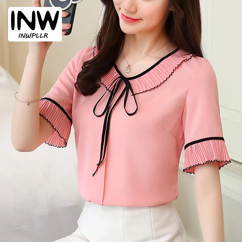 Fashion Ladies Tops Plus Size Pleated Blouse Shirt Women 2018 Summer V-neck Short Sleeve Women Blouses Ruffles Blusas Femininas
Fashion Ladies Tops Plus Size Pleated Blouse Shirt Women 2018 Summer V-neck Short Sleeve Women Blouses Ruffles Blusas Femininas