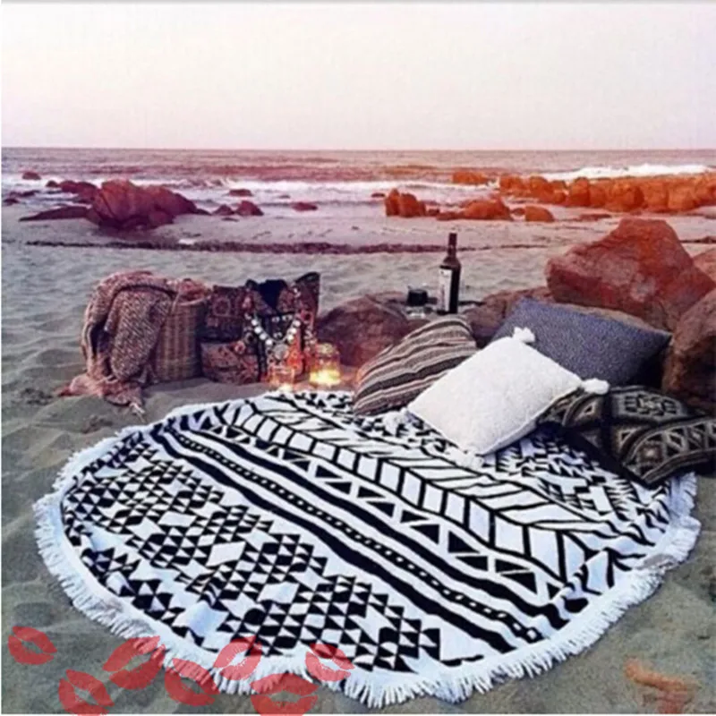 Microfiber Fabric Round Beach Towel 150cm Bohemian Circle Serviette De Plage Toalla Playa Swimming Pool Bath Towel With Tassel
Microfiber Fabric Round Beach Towel 150cm Bohemian Circle Serviette De Plage Toalla Playa Swimming Pool Bath Towel With Tassel