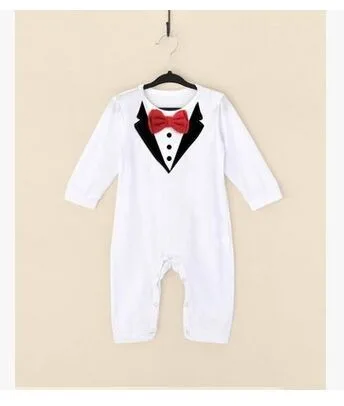 Baby Boy Romper Infant Toddle baby Suit Little Gentleman Clothing with bow tie Baby Jumpsuit bebe Kids Clothing Jumpsuits 14