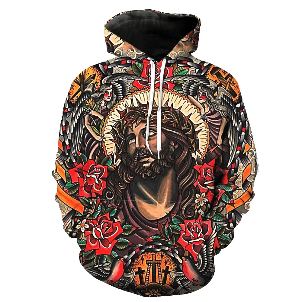Euro Size Fashion Floral Hoodie Sweatshirt Men Gothic 3D God Jesus Print Hooded Pullover Man Halloween Hip Hop Casual Tracksuit
Euro Size Fashion Floral Hoodie Sweatshirt Men Gothic 3D God Jesus Print Hooded Pullover Man Halloween Hip Hop Casual Tracksuit