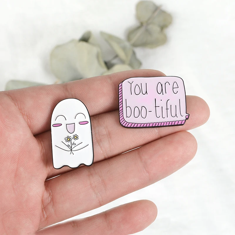 You are bootiful Lapel pin Ghost Enamel pin Pink Brooches Cute Badges Denim jackets Backpack Accessories Brooch for Girls
You are bootiful Lapel pin Ghost Enamel pin Pink Brooches Cute Badges Denim jackets Backpack Accessories Brooch for Girls