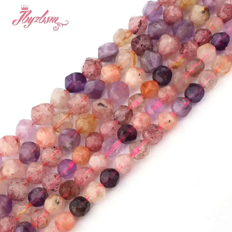 8mm 10mm Faceted Amethysts Rutilated Strawberry Quartz Bead Natural Stone Beads For DIY Jewelry Making 15" Free Shipping
8mm 10mm Faceted Amethysts Rutilated Strawberry Quartz Bead Natural Stone Beads For DIY Jewelry Making 15" Free Shipping