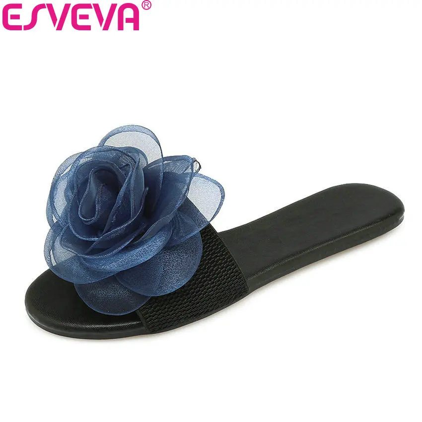 ESVEVA 2018 Women Sandals Low Heels Summer Beach Shoes PU Casual Sandals Flower Sweet Style Women Slippers Shoes Size 34-43
ESVEVA 2018 Women Sandals Low Heels Summer Beach Shoes PU Casual Sandals Flower Sweet Style Women Slippers Shoes Size 34-43