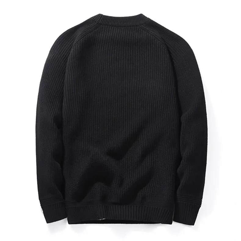 2018 Thicken Mock-Neck Sweater Male Cotton Knitted Turtlenck Men Sweater Autumn Turtle-neck Pullover Man Winter High Neck Jumper 08