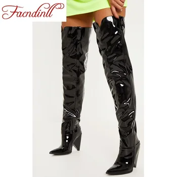 FACNDINLL brand women long boots new fashion sexy high heels pointed toe black shoes woman over the knee high boots dress shoes
FACNDINLL brand women long boots new fashion sexy high heels pointed toe black shoes woman over the knee high boots dress shoes