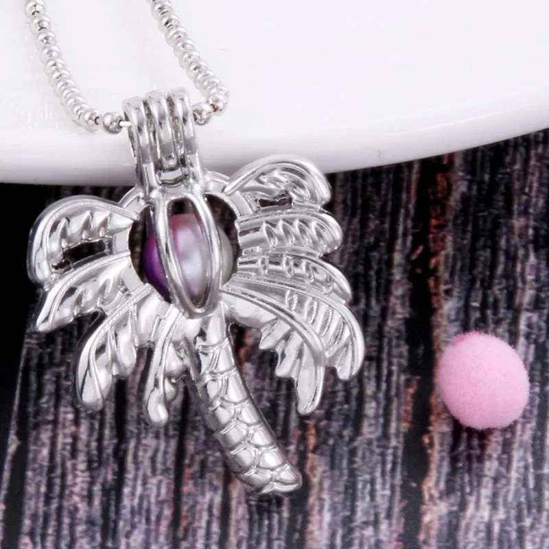 Coconut tree pendant Pearl Cage Necklace Locket Pendants Vintage Aromatherapy Essential Oil Diffuser Locket For Women Charm
Coconut tree pendant Pearl Cage Necklace Locket Pendants Vintage Aromatherapy Essential Oil Diffuser Locket For Women Charm