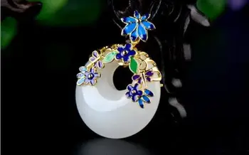 Koraba Fine Jewelry Unique Fashion Natural White Jade Carving of Peace Buckle Shape Pendant Necklace Free Shipping
Koraba Fine Jewelry Unique Fashion Natural White Jade Carving of Peace Buckle Shape Pendant Necklace Free Shipping