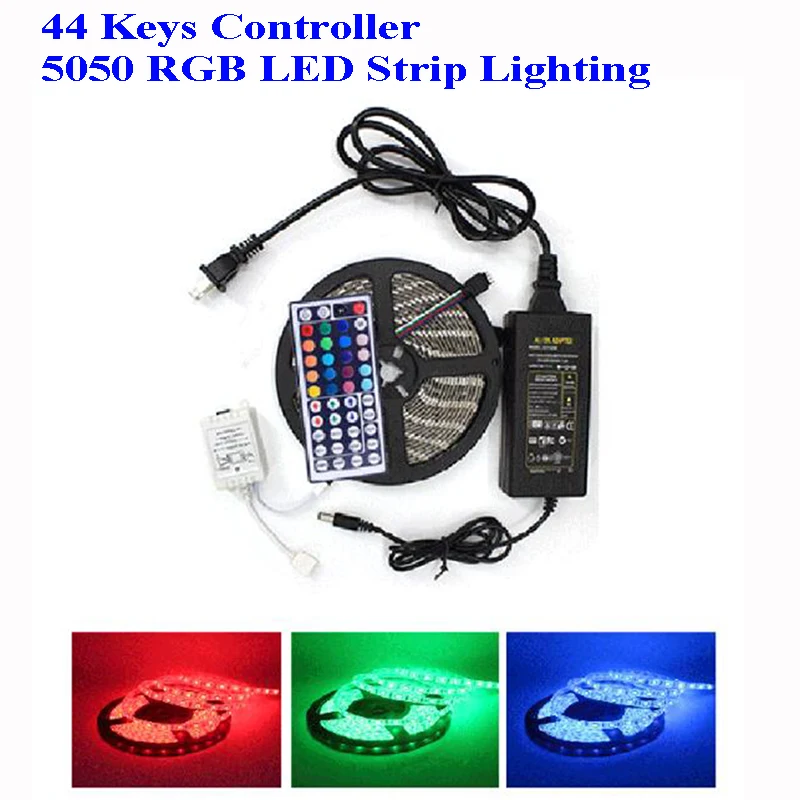 5M 300Leds 72W Non-Waterproof RGB Led Strip 5050 Flexible Lighting DC12V 60Leds/M String Ribbon Tape Lamp 24Keys or 44Keys
5M 300Leds 72W Non-Waterproof RGB Led Strip 5050 Flexible Lighting DC12V 60Leds/M String Ribbon Tape Lamp 24Keys or 44Keys
