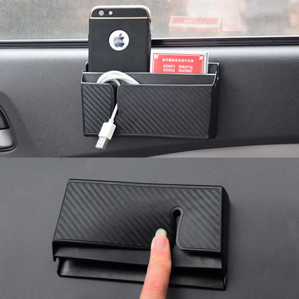 Carbon Fiber Texture Style Car Inner Storage Bag Box For Phone Cigarette Ticket at Air Vent Sunshade Fit Universal Car Styling
Carbon Fiber Texture Style Car Inner Storage Bag Box For Phone Cigarette Ticket at Air Vent Sunshade Fit Universal Car Styling