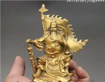 YM 308 Folk China Chinese Brass FengShui Warrior King Seat GuanGong Guan Yu God Statue
YM 308 Folk China Chinese Brass FengShui Warrior King Seat GuanGong Guan Yu God Statue