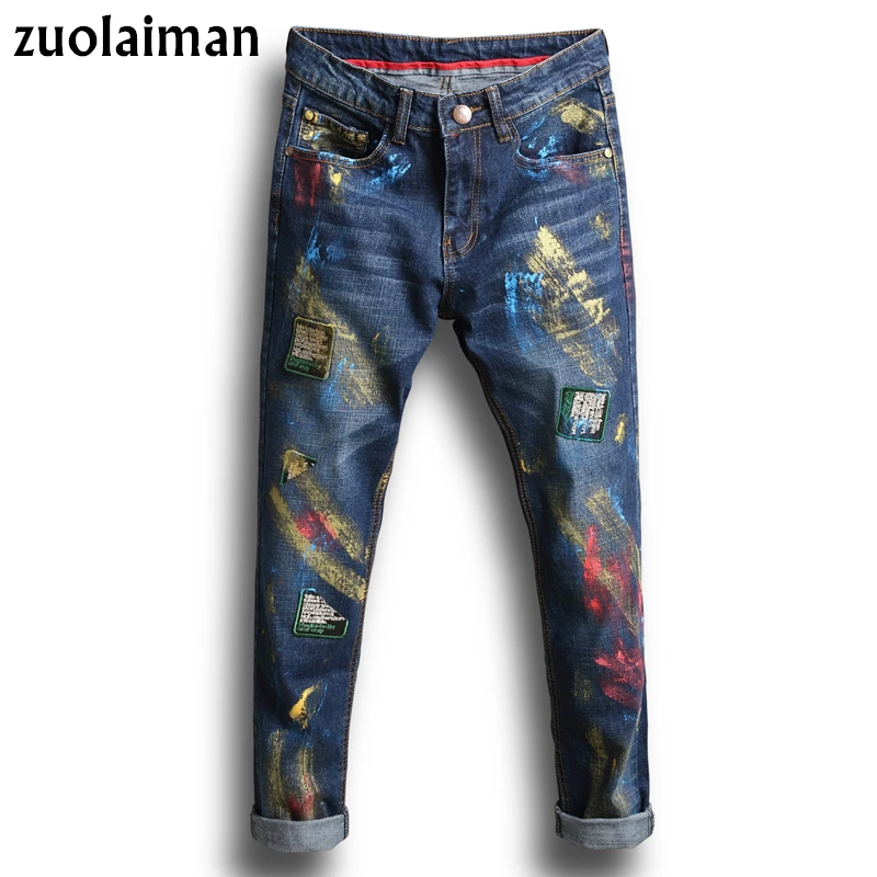 2017 New Desinger Brand Paint Ink Slim Jeans Men Famous Blue Men Jeans Trousers Male Denim Straight Men's Jeans Hip Hop Pants
2017 New Desinger Brand Paint Ink Slim Jeans Men Famous Blue Men Jeans Trousers Male Denim Straight Men's Jeans Hip Hop Pants