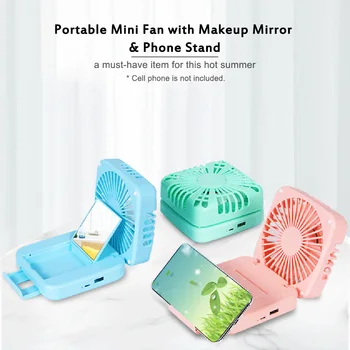 Portable Mini Fan with Makeup Mirror Phone Stand Handheld USB Rechargeable Electric Desk Fan Outdoor for Office Home Travel
Portable Mini Fan with Makeup Mirror Phone Stand Handheld USB Rechargeable Electric Desk Fan Outdoor for Office Home Travel