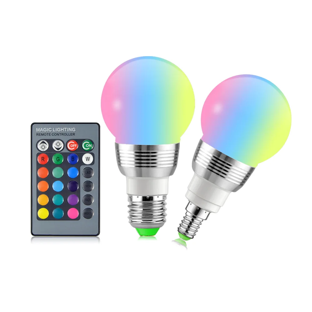 Home lighting RGB Dimmable LED Night Light E27 E14 85-265V 110V 220V Soptlight stage Lamp LED bulb / 24key remote spot light
Home lighting RGB Dimmable LED Night Light E27 E14 85-265V 110V 220V Soptlight stage Lamp LED bulb / 24key remote spot light