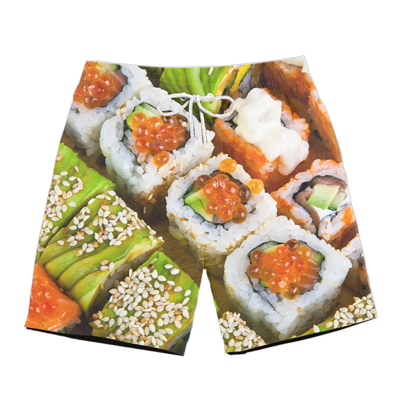 Japanese Sushi 3D Print Men Casual Shorts New Fresh Rice Ball Summer Board Shorts Colorful Funny Breathable Elastic Waist Shorts 
Japanese Sushi 3D Print Men Casual Shorts New Fresh Rice Ball Summer Board Shorts Colorful Funny Breathable Elastic Waist Shorts