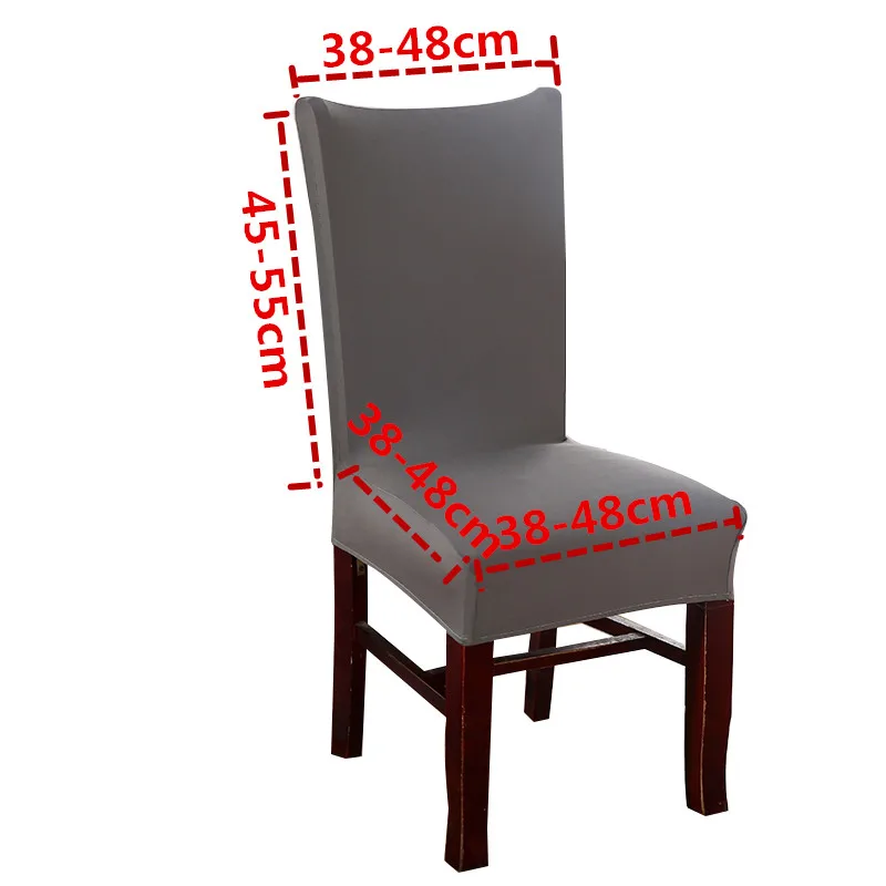 Mecerock Spandex Stretch Dining Chair Cover Elastic Slipcovers Solid Color Restaurant Seat Cover For Wedding Hotel Banquet