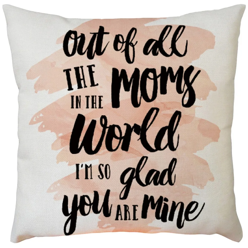 Pillow Cover 43*43 Linen Pillow Cases For Wedding Happy Mother's Day Sofa Bed Home Decoration Festival Cushion Cover L528
Pillow Cover 43*43 Linen Pillow Cases For Wedding Happy Mother's Day Sofa Bed Home Decoration Festival Cushion Cover L528