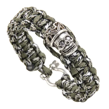 Men Skull Bracelet Paracord Rope Chian Baided Bracelets Men Male Jewelry Charm Bracelet Male Wrap Sporty Jewelry
Men Skull Bracelet Paracord Rope Chian Baided Bracelets Men Male Jewelry Charm Bracelet Male Wrap Sporty Jewelry