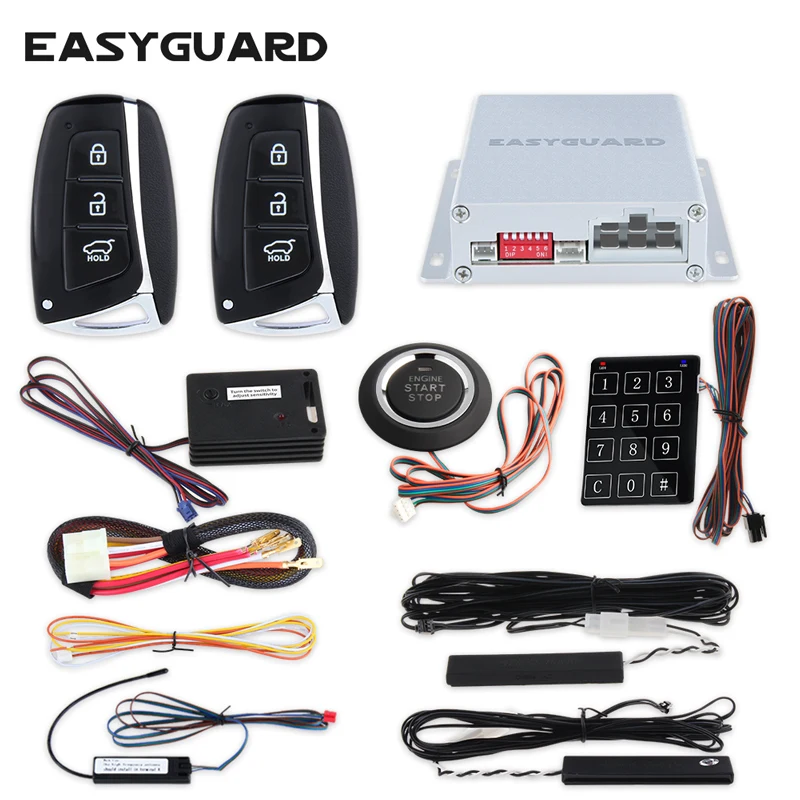 EASYGUARD passive keyless entry security car alarm remote start push button start touch password entry vibration alarm car
EASYGUARD passive keyless entry security car alarm remote start push button start touch password entry vibration alarm car