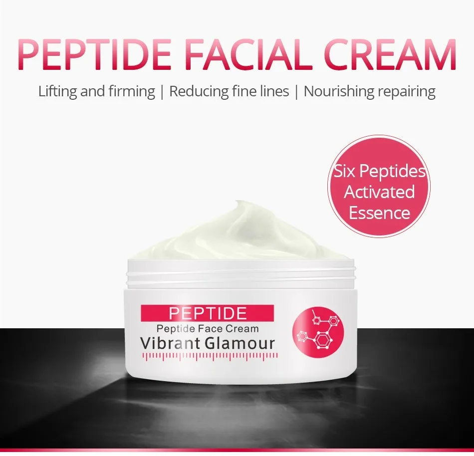 30ml Six Peptides Face Cream Argireline Pure Collagen Cream Anti-wrinkle Firming Anti Aging Acne Whitening Moisturizing Cream 9