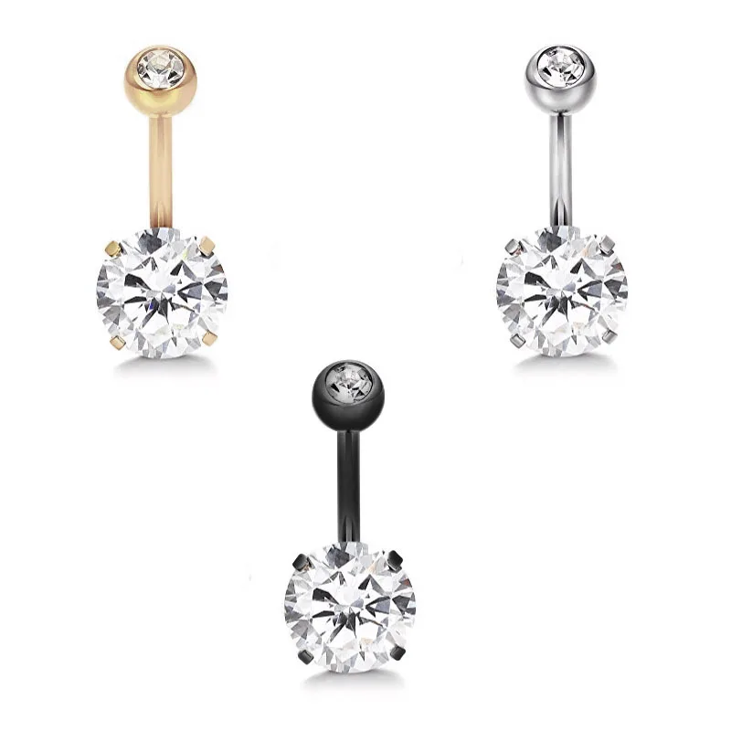 MODRSA 1Piece Round Zircon Belly Button Ring Stainless Steel Navel Piercing Ring Body Jewelry Helix Piercing Ombligo Nombril
MODRSA 1Piece Round Zircon Belly Button Ring Stainless Steel Navel Piercing Ring Body Jewelry Helix Piercing Ombligo Nombril