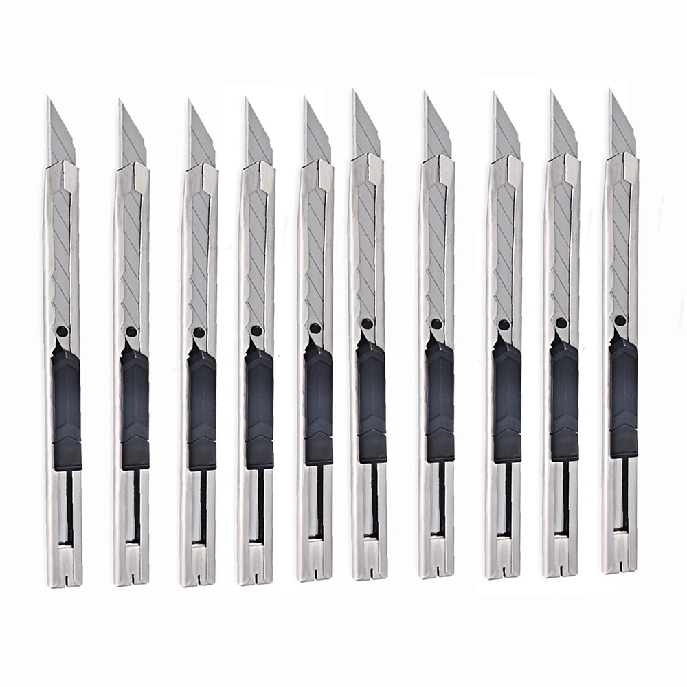 FOSHIO 10PCS Safety Lockable Snap Off Art Knife Set Car Sticker Wall Paper Cutter Vinyl Car Wrap Carbon Foil Film Cutting Tool
FOSHIO 10PCS Safety Lockable Snap Off Art Knife Set Car Sticker Wall Paper Cutter Vinyl Car Wrap Carbon Foil Film Cutting Tool
