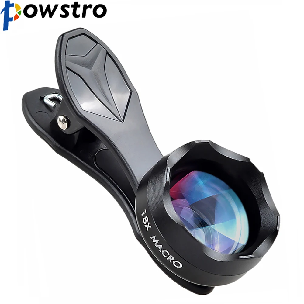Powstro 18X Macro Lens for Closeup Pictures Universal Clip-on Cell Phone Camera Lenses Optical glass single coating
Powstro 18X Macro Lens for Closeup Pictures Universal Clip-on Cell Phone Camera Lenses Optical glass single coating