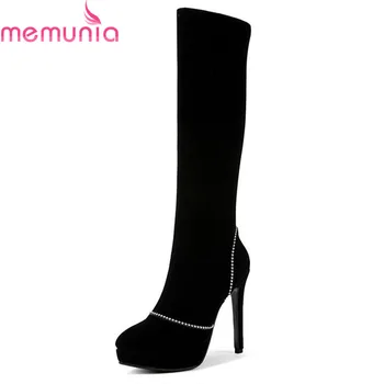 MEMUNIA 2020 black big size 33-43 knee high boots women sexy stiletto heels platform boots zipper simple fashion party shoes
MEMUNIA 2020 black big size 33-43 knee high boots women sexy stiletto heels platform boots zipper simple fashion party shoes
