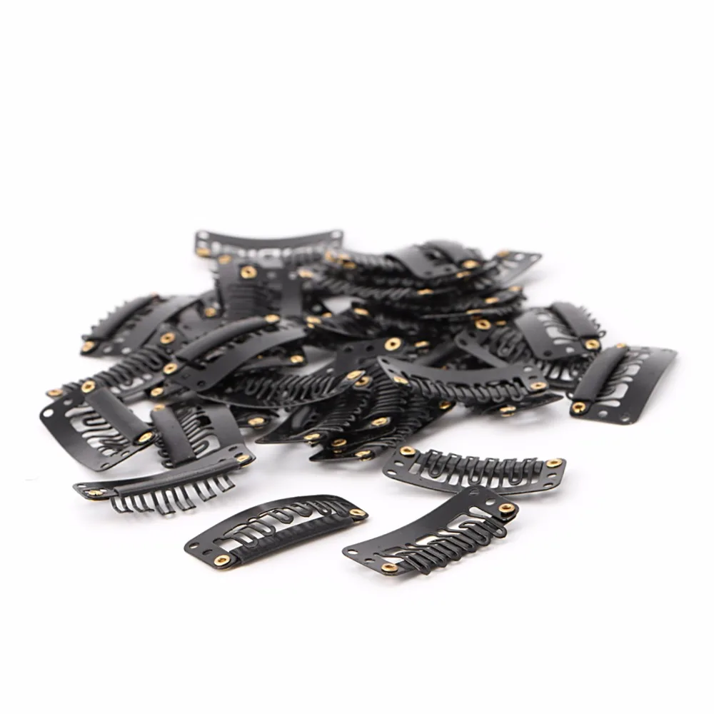 40 Pcs 32mm Black U Shape Snap Metal Clips For Hair Extensions Weft Clip-on New Hair Accessories 2018
40 Pcs 32mm Black U Shape Snap Metal Clips For Hair Extensions Weft Clip-on New Hair Accessories 2018