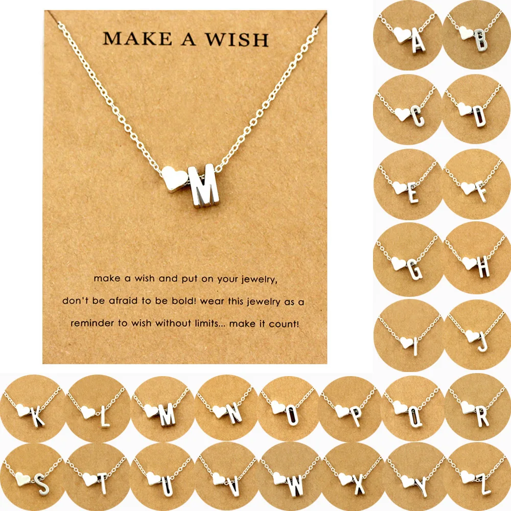 Heart Initial Necklace Personalized 26 Letter Choker Necklace Name Jewelry For Women Accessories Girlfriend Gift Drop Shipping
Heart Initial Necklace Personalized 26 Letter Choker Necklace Name Jewelry For Women Accessories Girlfriend Gift Drop Shipping