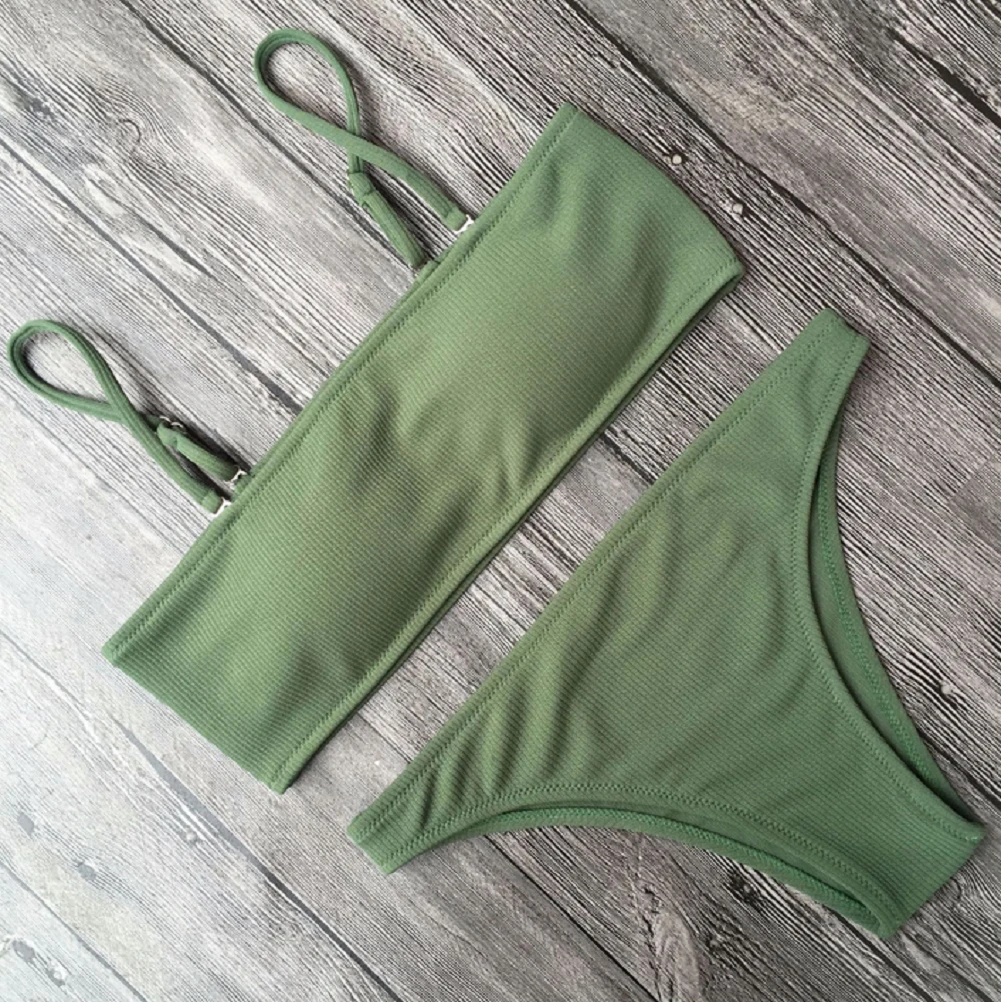 Women 2pcs Swimwear Sexy Strapless Bandage Bikini Set Push-up Padded Bathing Swimsuit Beachwear
Women 2pcs Swimwear Sexy Strapless Bandage Bikini Set Push-up Padded Bathing Swimsuit Beachwear
