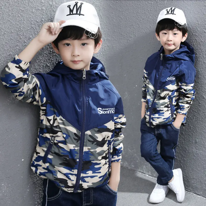 INS hot boys Outdoor Jackets 4-13 year old Children's clothing Camouflage spring and autumn thin breathable jacket hooded
INS hot boys Outdoor Jackets 4-13 year old Children's clothing Camouflage spring and autumn thin breathable jacket hooded
