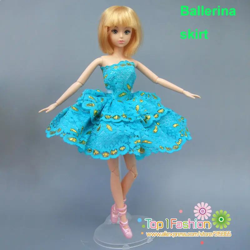 Юбка балерины для куклы Барби 1 шт. короткое мини платье подарок детская