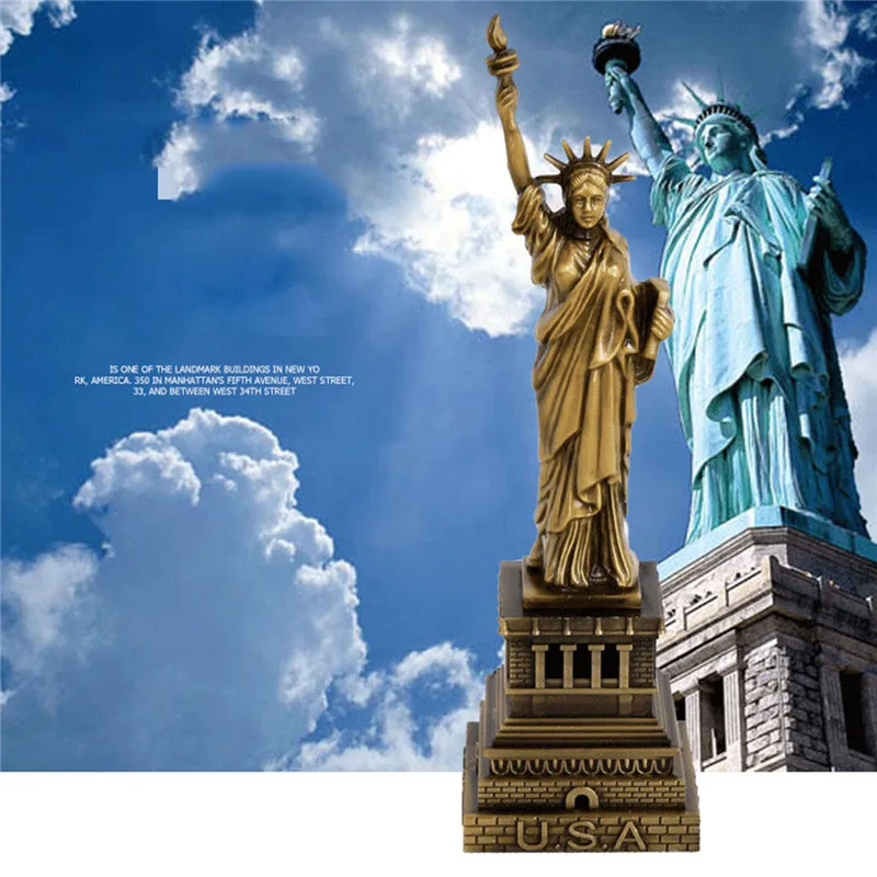 Creative Bronze American USA New York the Statue of Liberty Replica Model Metal Free Goddess Figurines Desk Table Decorations
Creative Bronze American USA New York the Statue of Liberty Replica Model Metal Free Goddess Figurines Desk Table Decorations