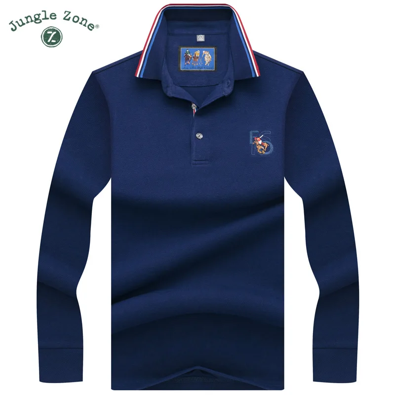 High Quality Solid Color 3D Embroidery Polos Business Casual Polos shirts Men Long sleeve polo shirt 2018 new men's Polos 8893
High Quality Solid Color 3D Embroidery Polos Business Casual Polos shirts Men Long sleeve polo shirt 2018 new men's Polos 8893