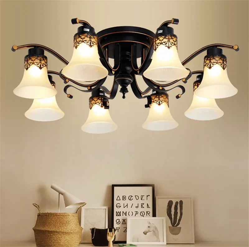 Vintage Ceiling Light Antique Metal Glass Chandelier Ceiling Lamp Fixture Retro Luminaria E27 Led Bulb Source Lamp Fitting Ming
Vintage Ceiling Light Antique Metal Glass Chandelier Ceiling Lamp Fixture Retro Luminaria E27 Led Bulb Source Lamp Fitting Ming
