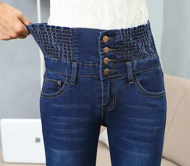 2017 New Fashion Jeans Womens Slim High Waist Elastic Skinny Denim Long Pencil Pants Woman Jeans Camisa Feminina Color Blue
2017 New Fashion Jeans Womens Slim High Waist Elastic Skinny Denim Long Pencil Pants Woman Jeans Camisa Feminina Color Blue
