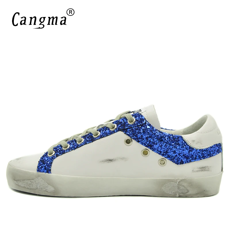 CANGMA Luxury Brand Designer Sneakers Woman Flat Shoes White Girls Blue Sequined Women Vulcanized Sneaker Female
CANGMA Luxury Brand Designer Sneakers Woman Flat Shoes White Girls Blue Sequined Women Vulcanized Sneaker Female