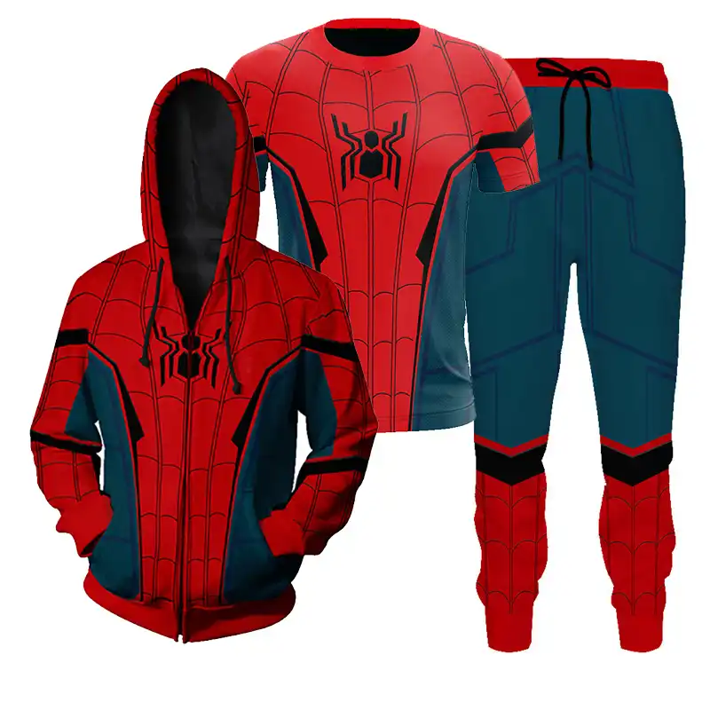 Disfraz de Spider Far From Home, disfraz de Spiderman en 3D, camiseta,  sudaderas con capucha, pantalones, Disfraces de Halloween para hombres y  niños|Disfraces de películas y TV| - AliExpress