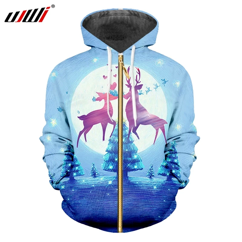 UJWI Snowflake Christmas Men's Winter Zip Hoodies 3D Printed Moon And Purple Elk Man Lovel Animal Big Size 5XL
UJWI Snowflake Christmas Men's Winter Zip Hoodies 3D Printed Moon And Purple Elk Man Lovel Animal Big Size 5XL