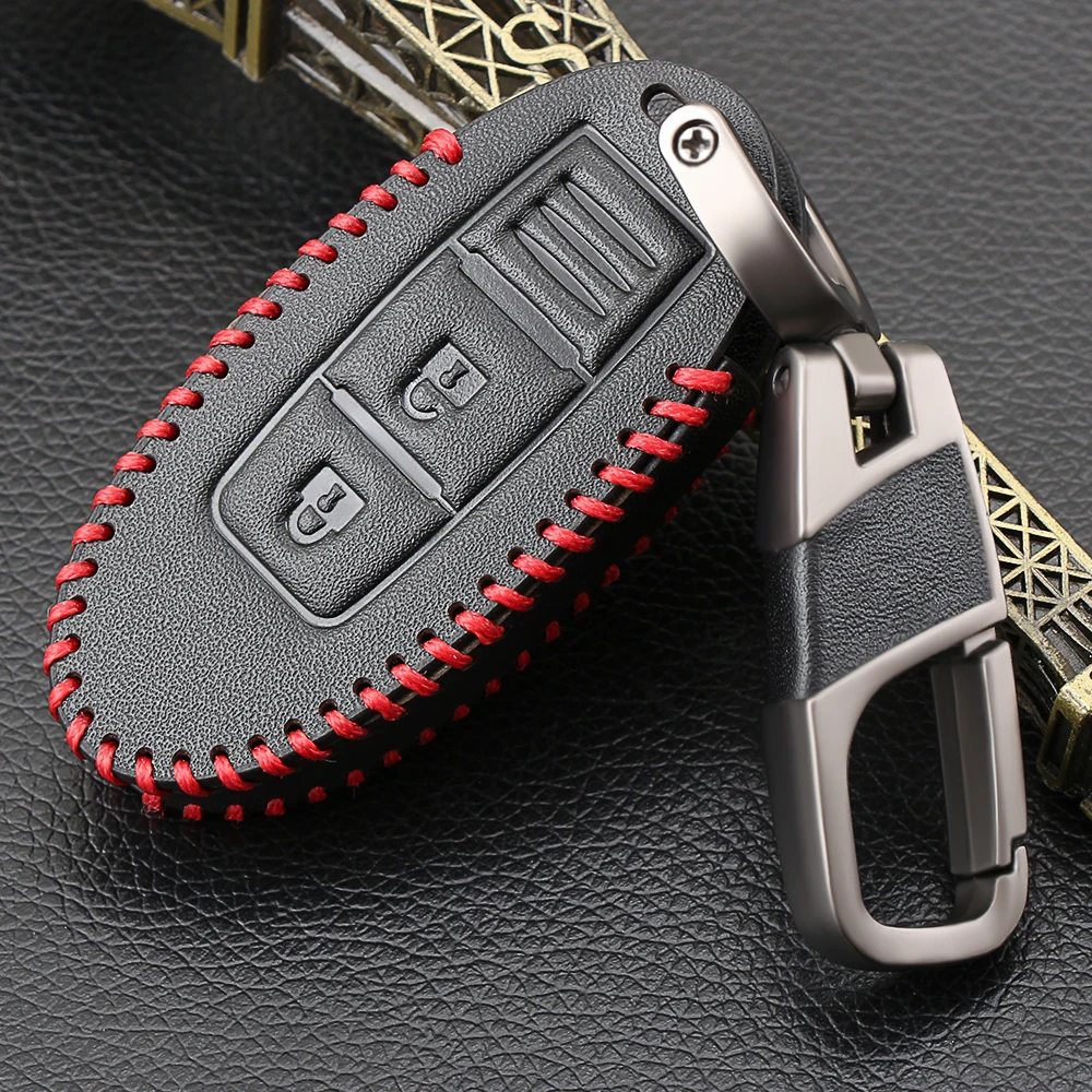 Genuine Leather Car Key Cover FOB Case for Nissan Qashqai Skyline Juke Alissa X-trail Keyless 3Buttons Key Car-styLing
Genuine Leather Car Key Cover FOB Case for Nissan Qashqai Skyline Juke Alissa X-trail Keyless 3Buttons Key Car-styLing