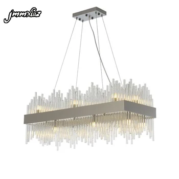 jmmxiuz Rectangle Modern Chandelier Lighting Luxury Dining Room Chrome Glass LED Lights Hang AC110-240V Crystal Chandelier
jmmxiuz Rectangle Modern Chandelier Lighting Luxury Dining Room Chrome Glass LED Lights Hang AC110-240V Crystal Chandelier