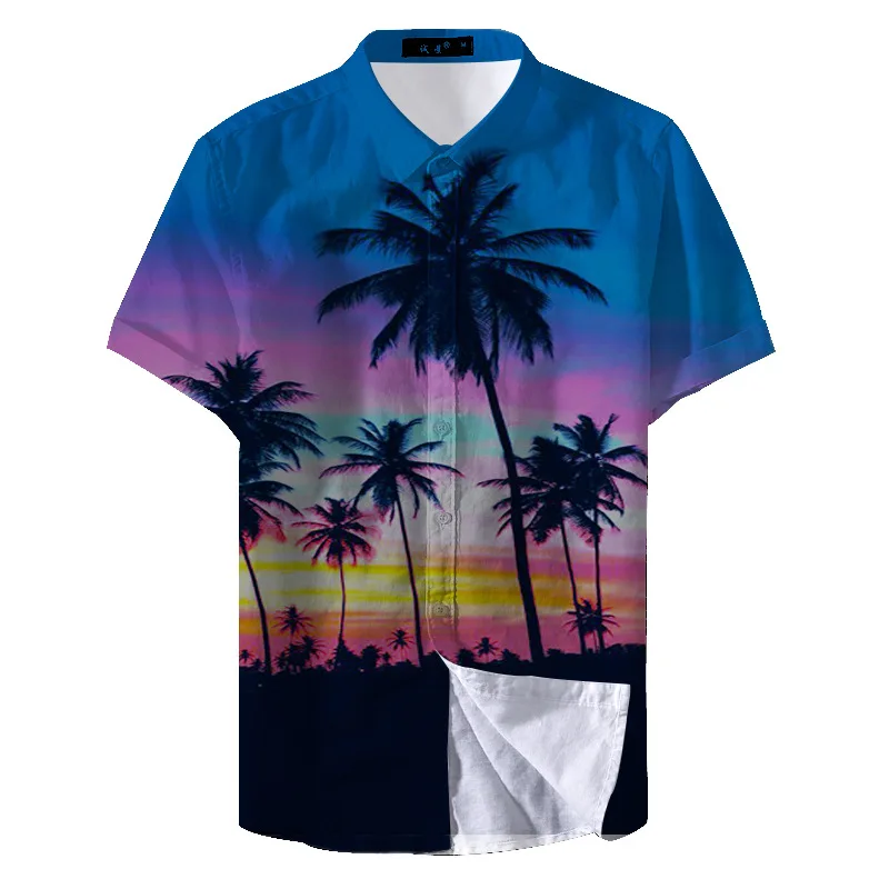 3D digital Print Shirts Men Casual Travel Tropical coconut Beach Hawaiian style Men Shirts Summer 2019 Short Sleeve Tops camisa
3D digital Print Shirts Men Casual Travel Tropical coconut Beach Hawaiian style Men Shirts Summer 2019 Short Sleeve Tops camisa