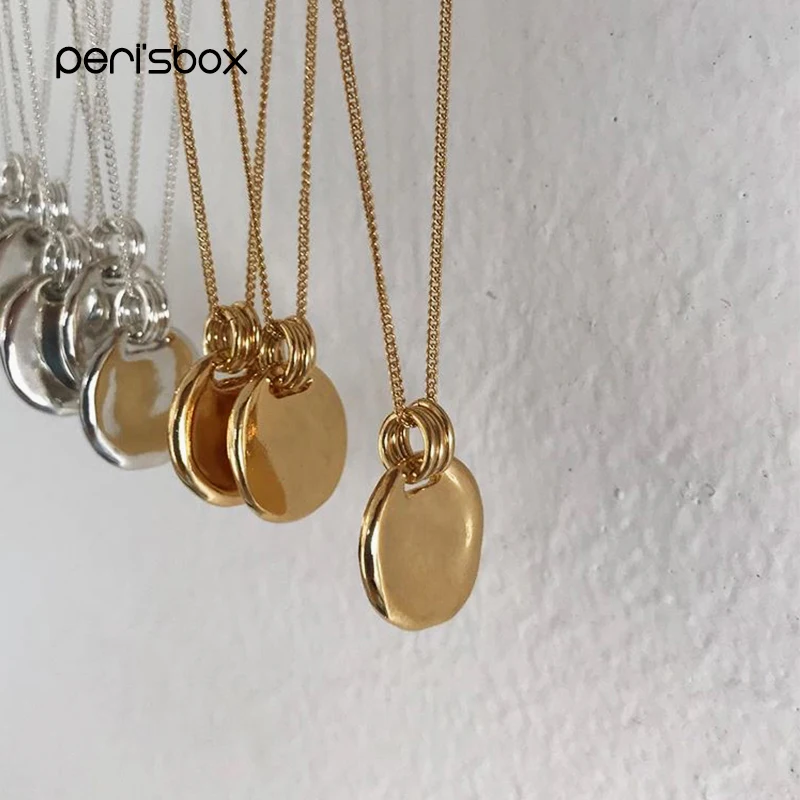 Peri'sbox 925 Sterling Silver Hammered Gold Disc Necklace Textured Concave Coin Choker Necklaces Simple Round Medallion Necklace
Peri'sbox 925 Sterling Silver Hammered Gold Disc Necklace Textured Concave Coin Choker Necklaces Simple Round Medallion Necklace
