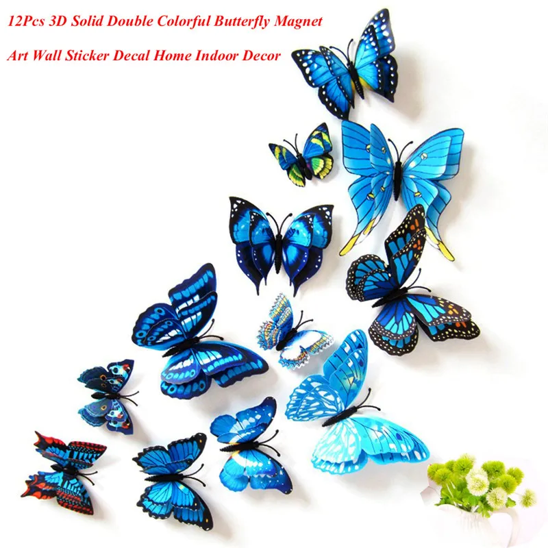 3D PVC Butterfly Wall Stickers Home Decor Decals For Kids Room TV Kitchen Kids Flower Drop Shipping
3D PVC Butterfly Wall Stickers Home Decor Decals For Kids Room TV Kitchen Kids Flower Drop Shipping
