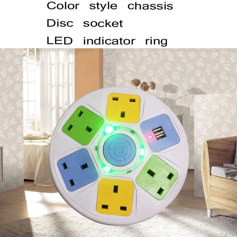 UK1.8M Extension Cord Smart Socket Disc Socket Multifunction Dual USB Power Switch Strip Terminal Block
UK1.8M Extension Cord Smart Socket Disc Socket Multifunction Dual USB Power Switch Strip Terminal Block