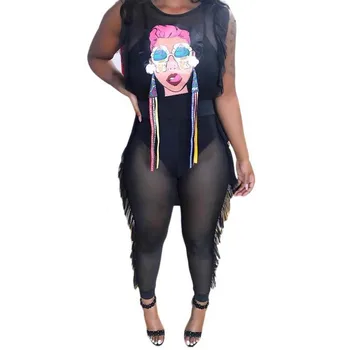 Fashion Sexy Character Head Printed Mesh Patchwork Perspective Black Jumpsuit Women Skinny Rompers Bodycon
Fashion Sexy Character Head Printed Mesh Patchwork Perspective Black Jumpsuit Women Skinny Rompers Bodycon